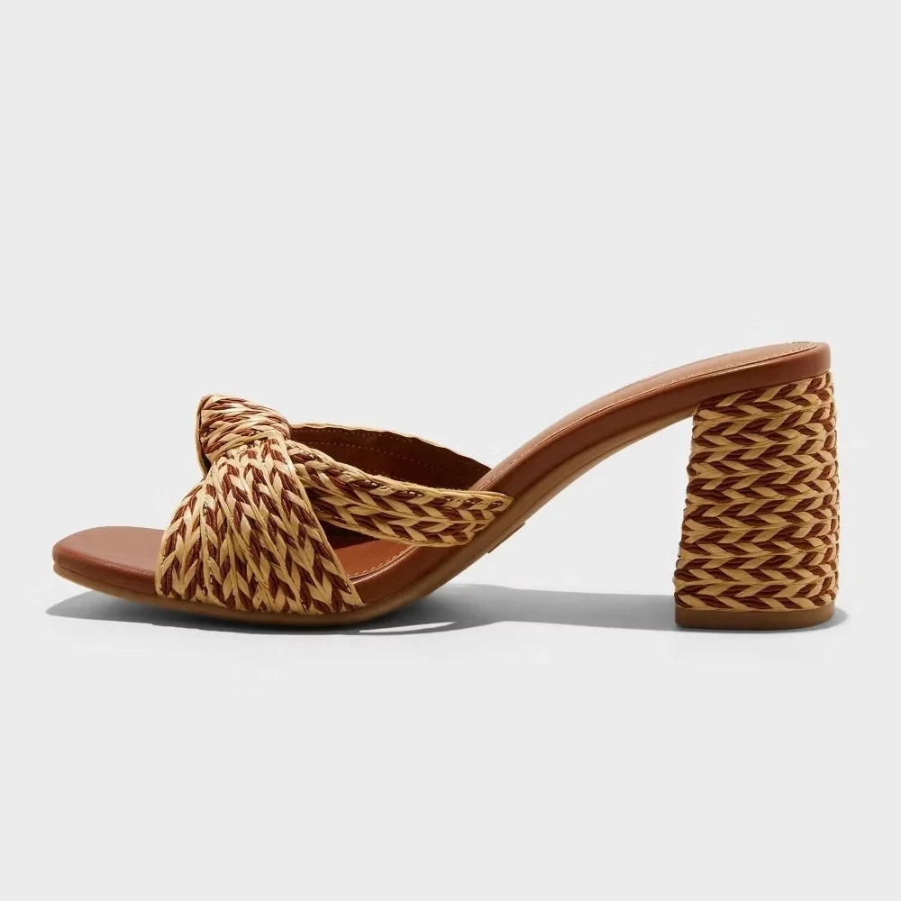 Women's Aaliyah Heels by Universal Thread Cognac Size 10 New‎ With Tags
